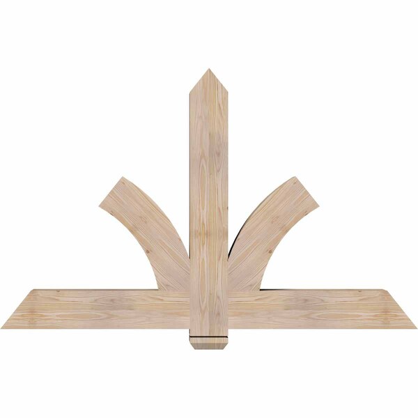 Ekena Millwork Redmond Smooth Timber Gable Bracket, Douglas Fir, 60"W x 38"H x 5 1/2"D x 5 1/2"F, 15/12 Pitch GBW060X38X0606RED00SDF - main